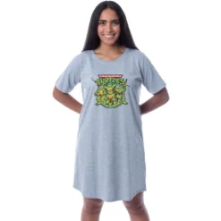 Teenage Mutant Ninja Turtles Women's Nightgown Sleep Pajama Shirt Grey -Pure Wear Store GUEST 4130c3e4 245f 4c85 a17e d416fbe13057