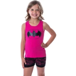 DC Comics Big Girls Batgirl Boom Whak Whoom Tank Pajama Short Set Loungewear Fuchsia -Pure Wear Store GUEST 42081ef0 0c3e 40bd 9b43 a5b134537a22