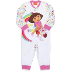 Nickelodeon Toddler Girls' Dora The Explorer Union Suit Footless Pajama White -Pure Wear Store GUEST 42302ca4 0690 4803 a040 c380afbfab3d