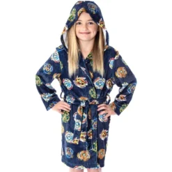 Beyblade Burst Boys' Spinner Tops Graphic Fleece Plush Hooded Robe Bathrobe Blue -Pure Wear Store GUEST 43cfac7e e781 4696 b444 4961b581580f