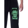 Universal Monsters Mens' Frankenstein Halloween Sleep Jogger Pajama Pants Black