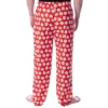 DC Comics Men's The Flash Lightning Bolt Allover Loungewear Pajama Pants Red