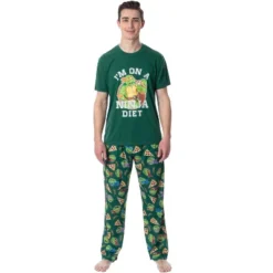 Teenage Mutant Ninja Turtles Mens' Ninja Diet Sleep Pajama Set Green 9 Teenage Mutant Ninja Turtles Mens' Ninja Diet Sleep Pajama Set Green -Pure Wear Store GUEST 47c666c7 c209 4ae8 87b7 48258c30e058