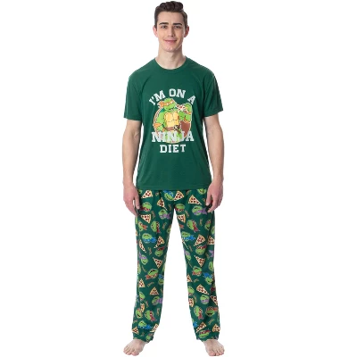 Teenage Mutant Ninja Turtles Mens' Ninja Diet Sleep Pajama Set Green 5 Teenage Mutant Ninja Turtles Mens' Ninja Diet Sleep Pajama Set Green - Image 5