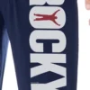 Rocky Mens' Balboa Movie Film Title Logo Character Sleep Pajama Pants Blue