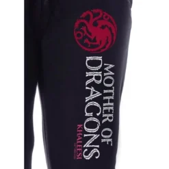Game Of Thrones Women's Khaleesi Mother Of Dragons Jogger Pajama Pants Black