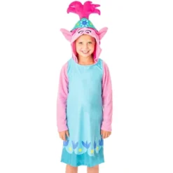 Dreamworks Trolls Movie Girls' Poppy Hooded Costume Nightgown Sleep Shirt Multicolored -Pure Wear Store GUEST 4c546148 9b7d 48f0 b0e9 a8249360282d