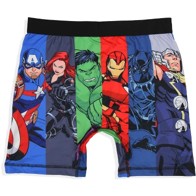 Marvel Mens' 2 Pack The Avengers Comic Boxers Underwear Boxer Briefs Black 2 Marvel Mens' 2 Pack The Avengers Comic Boxers Underwear Boxer Briefs Black - Image 2