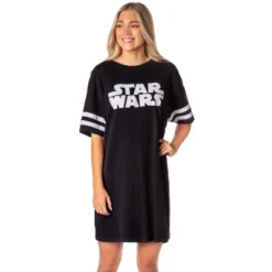 Star Wars Womens' Movie Film Title Logo Nightgown Sleep Pajama Shirt Black -Pure Wear Store GUEST 4ecb7a9c 314e 4a8b 8656 1bfb8e857fb8