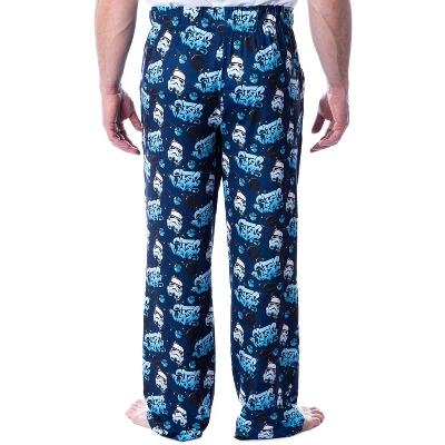 Star Wars Stormtrooper Mens' Graffiti Allover Loungewear Pajama Pants Blue 2 Star Wars Stormtrooper Mens' Graffiti Allover Loungewear Pajama Pants Blue - Image 2