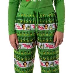 Elf The Movie Womens' And Girl's Film Cotton-Headed Ninny-Muggins Jogger Pajama Set Green -Pure Wear Store GUEST 5113987b 8044 4ccf 9a86 21036890e24d