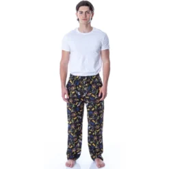Marvel Men's X-Men Allover Classic Characters Loungewear Pajama Pants Black