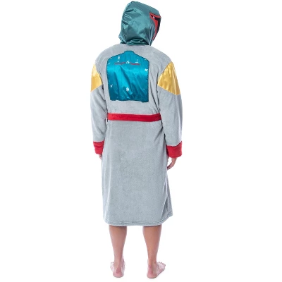 Star Wars Adult Boba Fett Bounty Hunter Fleece Robe Bathrobe For Men Women Multi 2 Star Wars Adult Boba Fett Bounty Hunter Fleece Robe Bathrobe For Men Women Multi - Image 2
