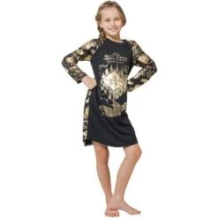 Intimo Big Girls' Harry Potter Marauders Map Raglan Nightgown Black -Pure Wear Store GUEST 53923cb9 bba4 476a 85cb 646a8bd5364d