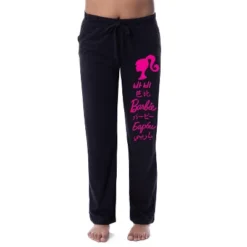 Barbie Womens' All Around The World Languages Title Sleep Pajama Pants Black -Pure Wear Store GUEST 5605e420 62ca 4fb7 a5a7 0cb7bd515255