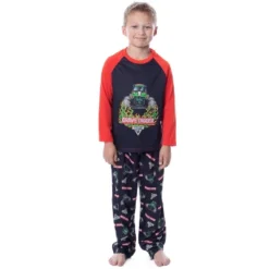 Monster Jam Boys' Grave Digger Raglan Sleep Pajama Set Shirt Pants Black -Pure Wear Store GUEST 560f97f8 704b 4d34 84fb fbd7656fc4fd