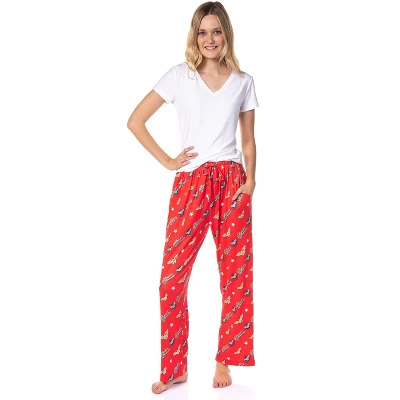 DC Comics Womens' Wonder Woman Classic Character Symbol Pajama Pants Red 1 DC Comics Womens' Wonder Woman Classic Character Symbol Pajama Pants Red