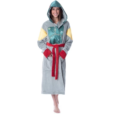 Star Wars Adult Boba Fett Bounty Hunter Fleece Robe Bathrobe For Men Women Multi 6 Star Wars Adult Boba Fett Bounty Hunter Fleece Robe Bathrobe For Men Women Multi - Image 6