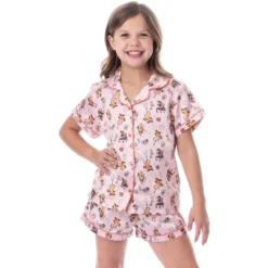 Girls' Spirit Untamed Movie Film Horses Lucky Sleep Pajama Set Shorts Pink -Pure Wear Store GUEST 5b018602 6102 4243 9aa4 b794f37d22b8