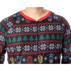 Marvel Adult Superhero Trio Ugly Sweater Print One Piece Pajama Union Suit Multi -Pure Wear Store GUEST 5bdc3f8d 0e88 4c67 95a6 f03a7db3d4c7