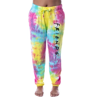 Friends TV Show Logo Womens' Tie Dye Sleep Pajama Pants Loungewear Multicolored 3 Friends TV Show Logo Womens' Tie Dye Sleep Pajama Pants Loungewear Multicolored - Image 3