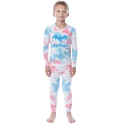 DC Comics Batman Unisex Youth Child Girls' Boys' Sleep Tight Fit Pajama Set Multicolored