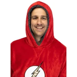 DC Comics Justice League Mens Oversized Faux-Shearling Sweatshirt Lounge Hoodie -Pure Wear Store GUEST 63c719a6 05d4 468a b0a4 e250856fcf52