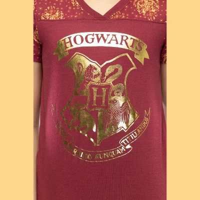 Harry Potter Short Sleeve Hogwarts Junior's Jogger PJ Pajama Set 3 Harry Potter Short Sleeve Hogwarts Junior's Jogger PJ Pajama Set - Image 3