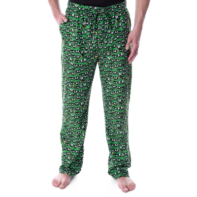 Looney Tunes Men's Marvin The Martian Allover Character Head Pajama Pants Green 4 Looney Tunes Men's Marvin The Martian Allover Character Head Pajama Pants Green - Image 4