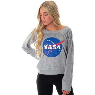 NASA Meatball Logo Juniors' Loungewear Long Sleeve Lounge Sleep Top NASA Meatball Logo 4 NASA Meatball Logo Juniors' Loungewear Long Sleeve Lounge Sleep Top NASA Meatball Logo - Image 4