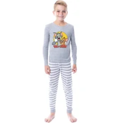 Tom And Jerry Unisex Youth Child Girls' Boys' Sleep Tight Fit Pajama Set Grey 7 Tom And Jerry Unisex Youth Child Girls' Boys' Sleep Tight Fit Pajama Set Grey -Pure Wear Store GUEST 65671368 e4c1 4258 8f72 26c9dcefe32f