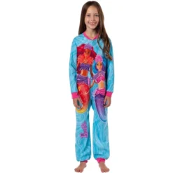 Barbie Girls' Mermaid Brooklyn And Malibu Footless Sleeper Pajama For Kids Blue -Pure Wear Store GUEST 66db4b04 3352 4763 9a98 94b5778a7c6a