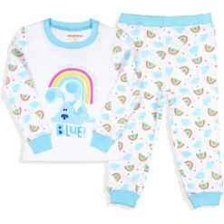 Nickelodeon Toddler Girls' Blue's Clues Rainbow Sleep Raglan Pajama Set White -Pure Wear Store GUEST 674b19e3 0ea4 4be5 91a9 2b81325b8b05
