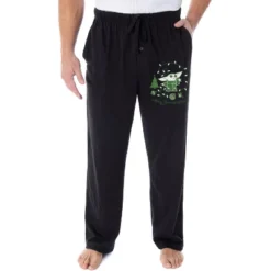 Star Wars Men's The Mandalorian Baby Yoda Grogu Christmas Sleep Pajama Pants Black -Pure Wear Store GUEST 6caa5167 c988 4c40 966f a59c1fe560ae