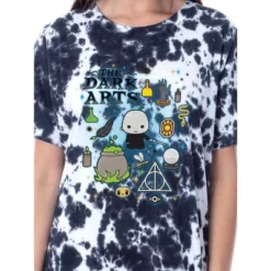 Harry Potter Womens' Lord Voldemort Nightgown Sleep Pajama Shirt Tie-Dye Multicolored