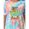 Scooby-Doo Womens' The Gang Mystery Machine Nightgown Sleep Pajama Shirt Multicolored