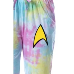 Star Trek Womens' Starfleet Icon Symbol Sleep Jogger Pajama Pants Multicolored