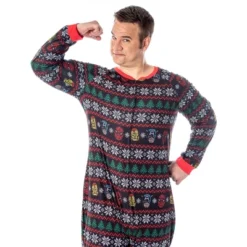 Marvel Adult Superhero Trio Ugly Sweater Print One Piece Pajama Union Suit Multi -Pure Wear Store GUEST 7011da14 37fb 4864 9fe7 52d2d41fbcf0