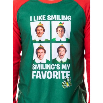 Elf The Movie Mens' Buddy I Like Smiling, Smiling's My Favorite Pajama Set Smiling's My Favorite 2 Elf The Movie Mens' Buddy I Like Smiling, Smiling's My Favorite Pajama Set Smiling's My Favorite - Image 2