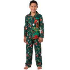 Scooby-Doo Boys' Christmas Character Tree Reindeer Button Sleep Pajama Set Green -Pure Wear Store GUEST 71aeed55 15c1 446c 858b 18e55fddee6c