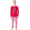 Miraculous Ladybug Girls' Power Up Snug-Fit Cotton 2 Piece Kids Pajama Set Red