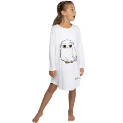 Harry Potter Pajama Girls' Hedwig Owl Micro Raschel Fleece Hi-Lo Nightgown Costume -Pure Wear Store GUEST 7338bb14 b009 4ae3 919c 072639394c2d