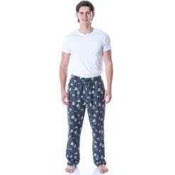 Star Wars Men's Galactic Empire Character Ornaments Lounge Pajama Pants Grey