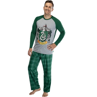 Harry Potter Men's Raglan Shirt And Plaid Pants Pajama Set 4 Harry Potter Men's Raglan Shirt And Plaid Pants Pajama Set - Image 4