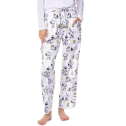 Peanuts Womens' Woodstock Snoopy Characters Friends Sleep Pajama Pants White -Pure Wear Store GUEST 75f40d31 1ad5 4611 81ff 409bc4b3315b