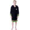 Monster Jam Toy Trucks Boys' Graphic Fleece Plush Hooded Robe Bathrobe Black
