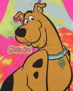 Scooby-Doo Girls' Classic Character Tie-Dye Nightgown Sleep Pajama Shirt Multicolored