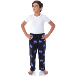NASA Boys' Meatball Logo Allover Print Ultra-Soft Plush Fleece Pajama Pants Black -Pure Wear Store GUEST 798886cd 2593 4324 9a90 4986911e25eb