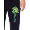 Rick And Morty Mens' TV Show Series Portal Character Sleep Pajama Pants Black