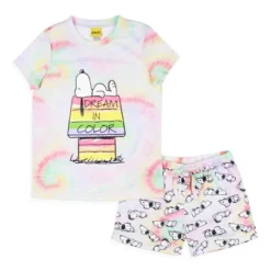 Peanuts Girls' Snoopy Dream In Color Tie-Dye Character Pajama Set Shorts Multicolored -Pure Wear Store GUEST 7c6981bb 9ee5 4a07 afad 81f512c45aa5